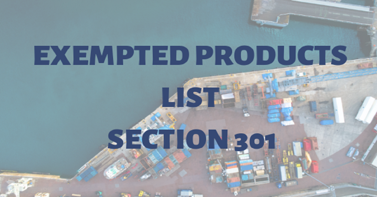 Exemption Under Section 301