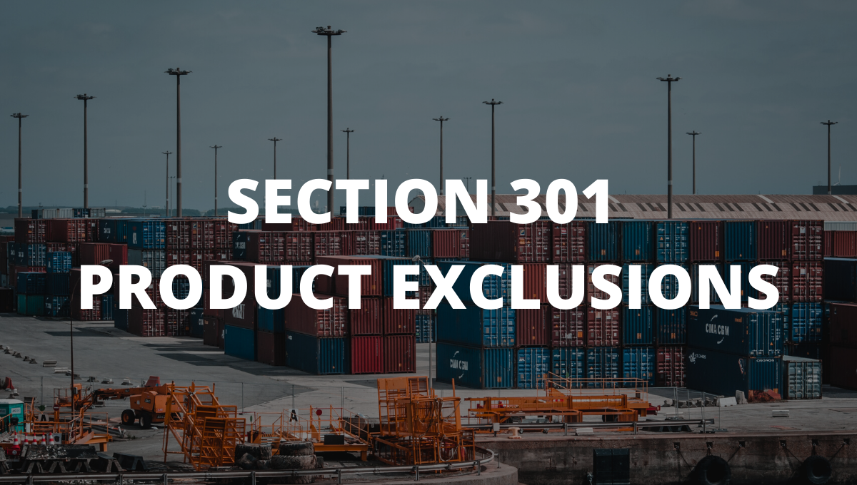 New Section 301 Product Exclusions Announced